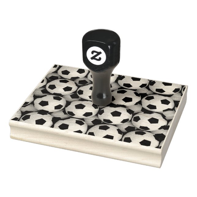 viele Fußballbälle Gummistempel (Stempel)