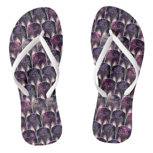 Viele Galaxy Cats Muster Flip Flops