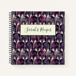 Viele Galaxy Cats Muster Notizbuch