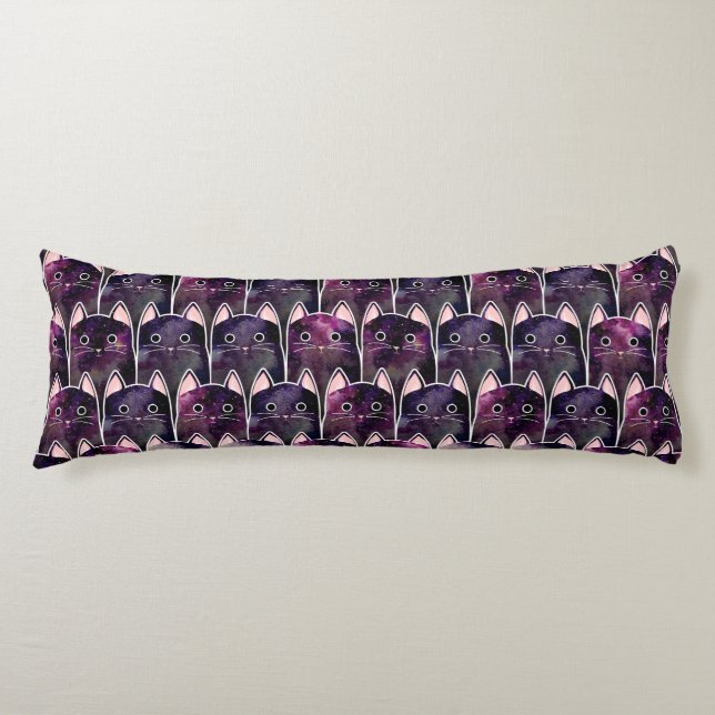 Viele Galaxy Cats Muster Seitenschläferkissen (Vorderseite)