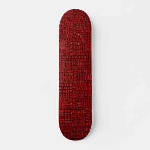 Viele Gefahren - Rot auf Schwarz Skateboard