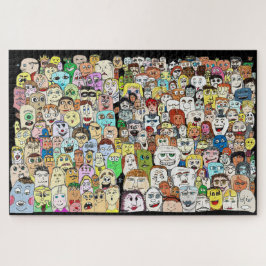 Viele Gesichter des Glücks Puzzle