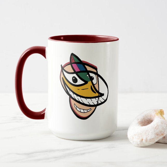 Viele Gesichter (optische Täuschung) Tasse (Mit Donut)