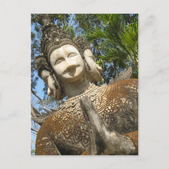 Viele Gesichter Wai ... Nong Khai, Isaan, Thailand Postkarte (Vorderseite)