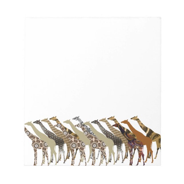 Viele Giraffen Design 3 Notizblock (Vorderseite)