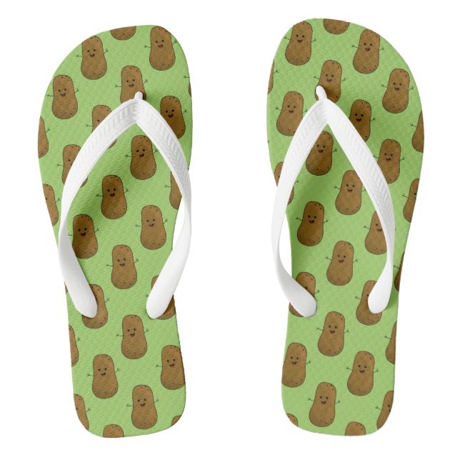 Viele glückliche Kartoffeln Flip Flops (Fußbett)