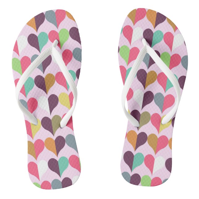 Viele Herz-Design-Flip-Flops Flip Flops (Fußbett)