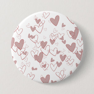 Viele Herzen großes rundes Abzeichen (7,6 cm) Button