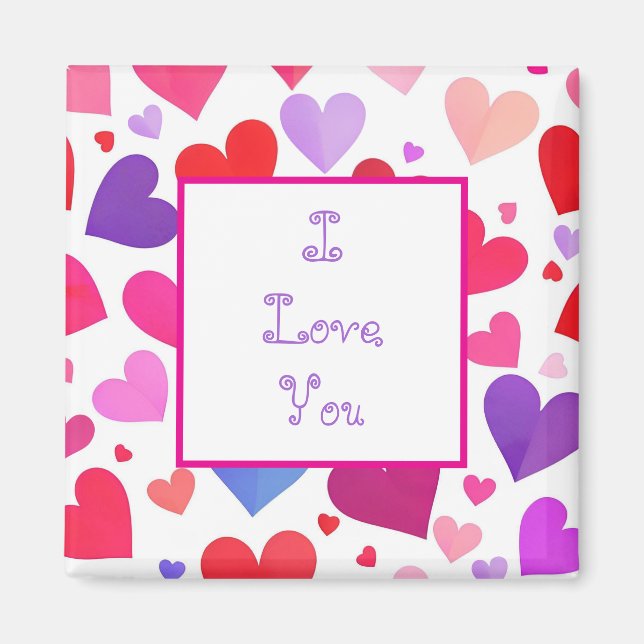 Viele Herzen Magnet (Vorne)