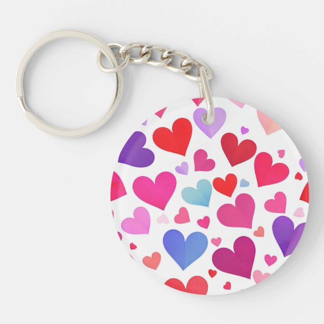 Viele Herzen Schlüsselanhänger (Vorderseite)