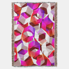 Viele Hexagons mit dunkelrotem Hintergrund Decke