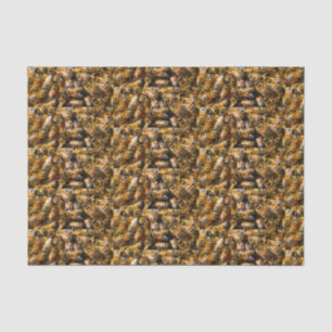 Viele Honigbienen Seidenpapier