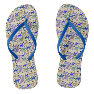 Viele Hunde Flip Flops
