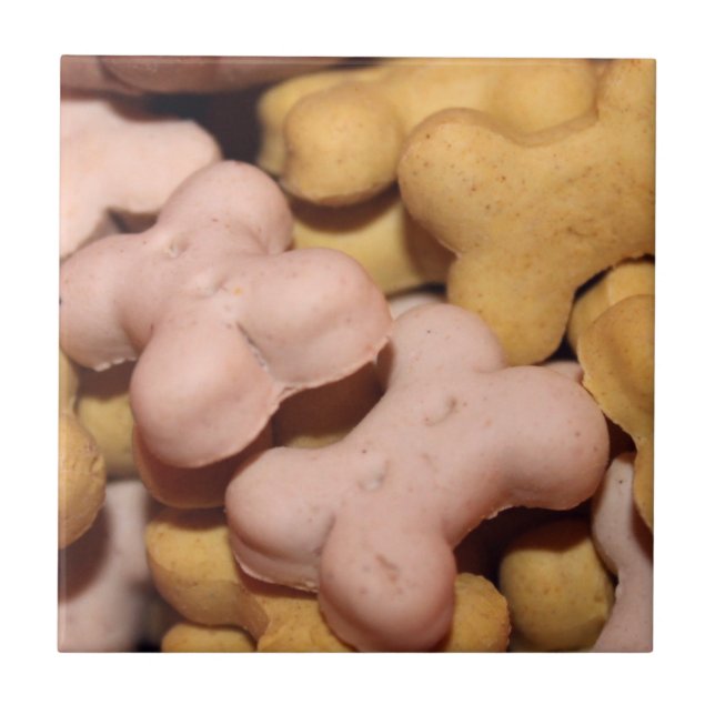 Viele Hunde Leckereien, Kekse, Knochen Fliese (Vorderseite)