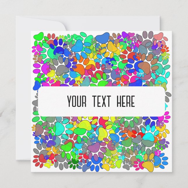 Viele Hundeschalter drucken auf der ganzen Karte (Vorderseite)