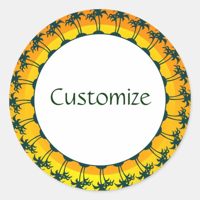 Viele Islands Template Runder Aufkleber (Vorderseite)