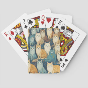 Viele Katzen Spielkarten