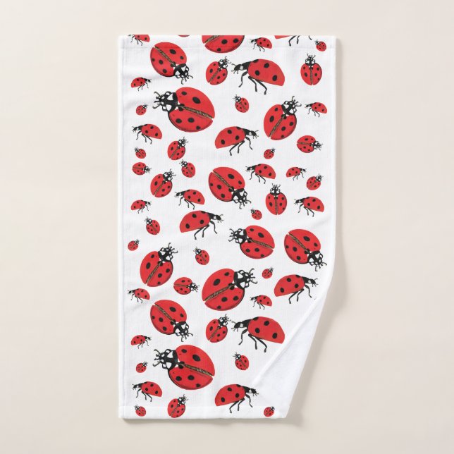 Viele Ladybugs Lucky Pattern Handtuch (Handtuch)