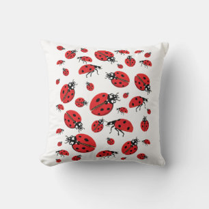 Viele Ladybugs Lucky Pattern Kissen