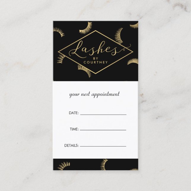 Viele Lashes Lash Salon Black/Gold Termin (Vorderseite)