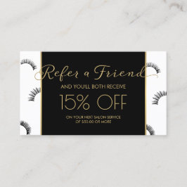 Viele Lashes Lash Salon White/Black Empfehlungskarte