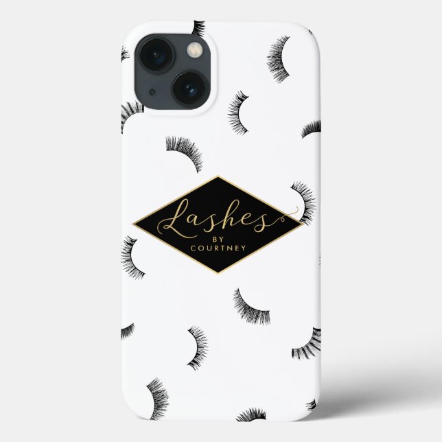 Viele Lashes Muster Lash Salon Personalisiert Case-Mate iPhone Hülle (Rückseite)