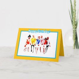 Viele Leute. Einschließlich meiner Glückwunschkart Karte