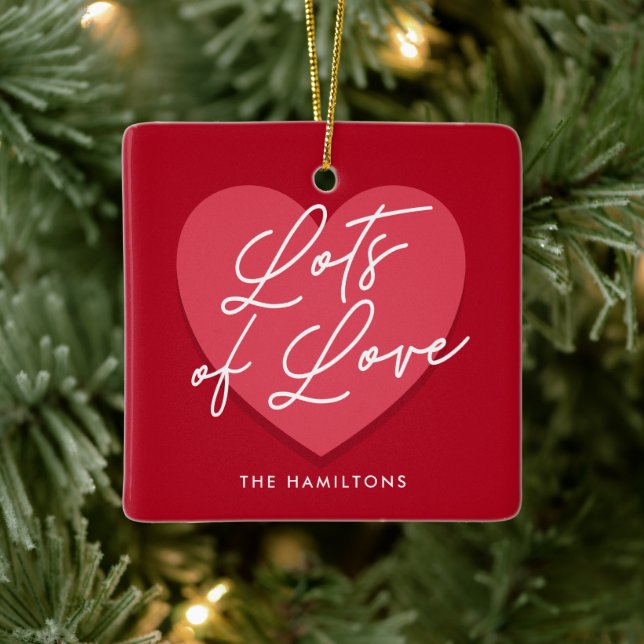 Viele Lieben Valentinstag Keramikornament (Baum)