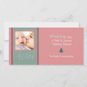 Viele Lieben wünschen eine Fotokarte Feiertagskarte