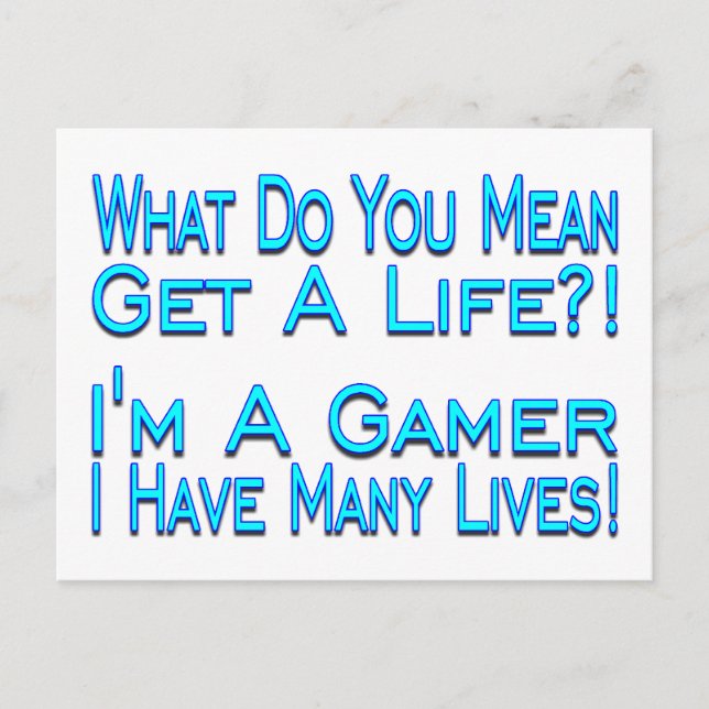Viele Live Gamer Postkarte (Vorderseite)