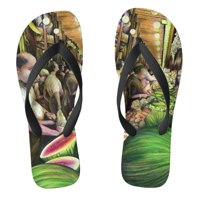 Viele Männer, viele Melonen, Budapest Flip Flops (Fußbett)