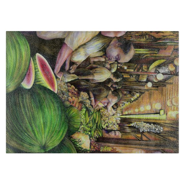 Viele Männer, viele Melonen, Budapest Schneidebrett (Vorderseite)