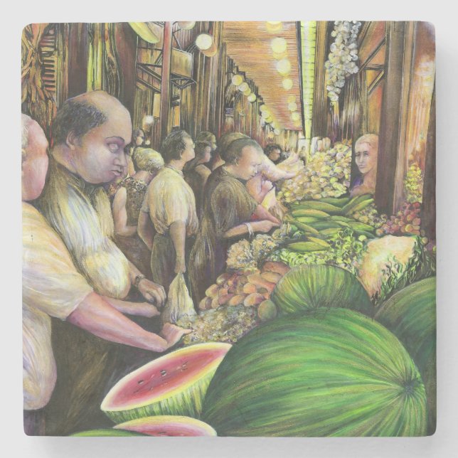 Viele Männer, viele Melonen, Budapest Steinuntersetzer (Vorderseite)