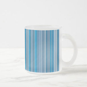 Viele mehrfarbige Streifen in blau Mattglastasse
