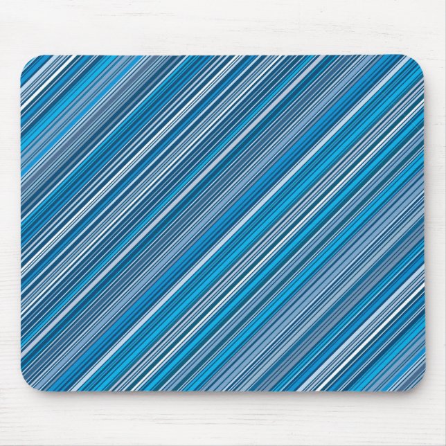 Viele mehrfarbige Streifen in blau... Mousepad (Vorne)