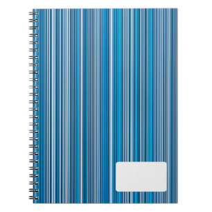 Viele mehrfarbige Streifen in blau... Notizblock