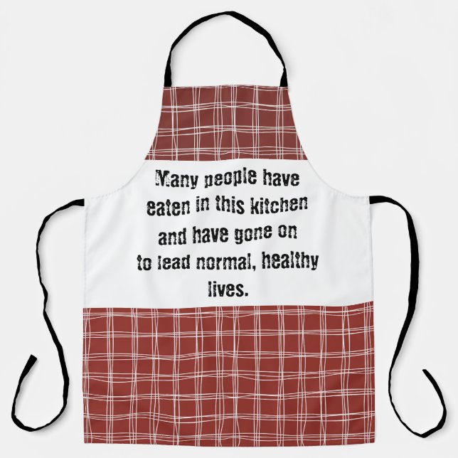 Viele Menschen haben in dieser Küche gegessen und  Schürze (Vorderseite)