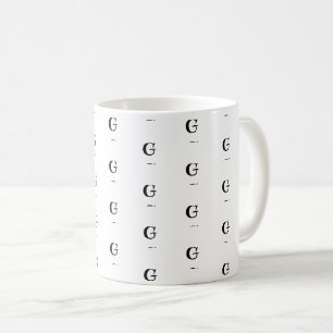Viele Monogramme mit benutzerdefiniertem, fett ges Kaffeetasse