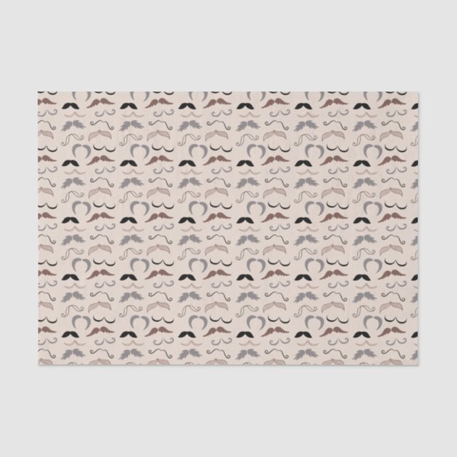 Viele Mustaches Gewebe Seidenpapier (Vorderseite)