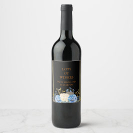 Viele nette Grüntöne mit Blumenwein Weinetikett