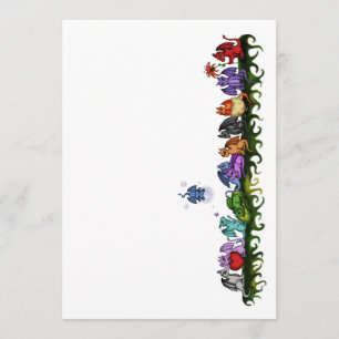 viele niedliche Einladung