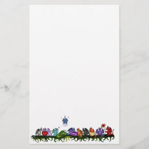 viele niedlichen Drachen Briefpapier