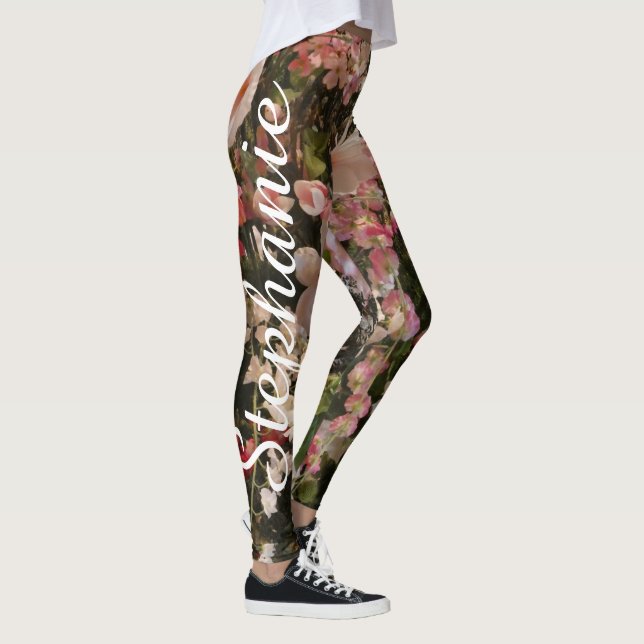 Viele Pastel Blume Chic Name Modeerscheinung Yoga Leggings (Rechts)