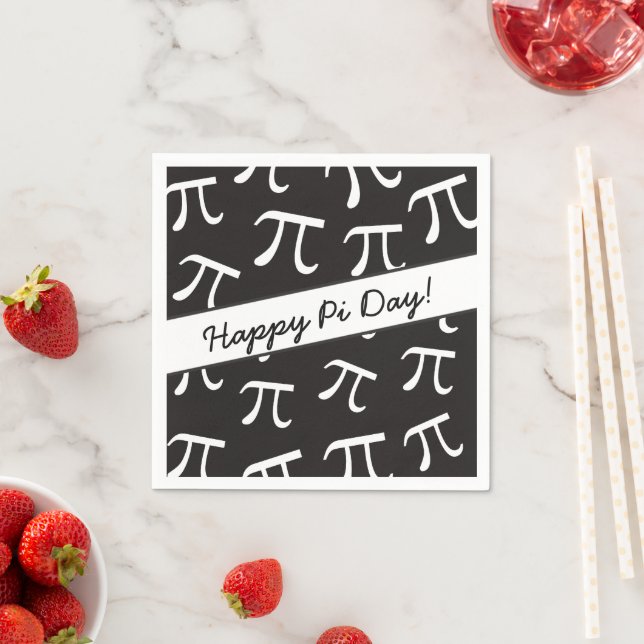 Viele Pi - Mathe - Happy Pi Day Paper Napkins Serviette (Beispiel)