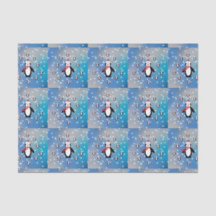 Viele Pinguine Seidenpapier