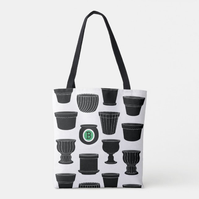 Viele Pots - All-Over-Print-Tasche, Schulterschlus (Rückseite)