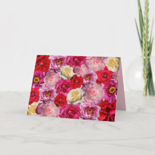 viele Rose Grußkarte Karte