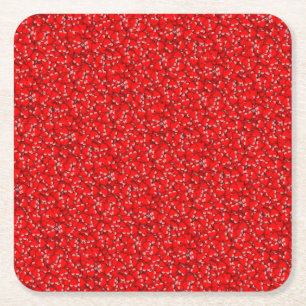 Viele Rote Herzen Valentine Liebe Herzmuster Rechteckiger Pappuntersetzer