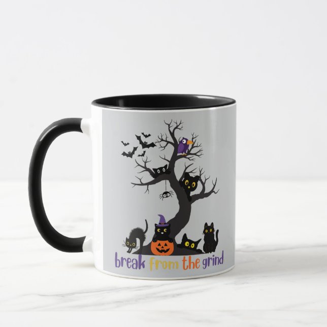 Viele schwarze Cats-Tasse Tasse (Links)