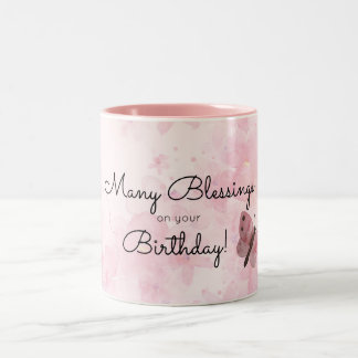 Viele Segen Schmetterling Geburtstag Zweifarbige Tasse